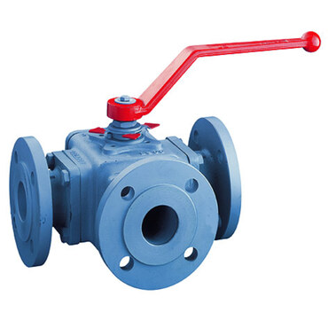 3-Way ball valve Series: 916AIT Type: 3504 Steel Flange PN16